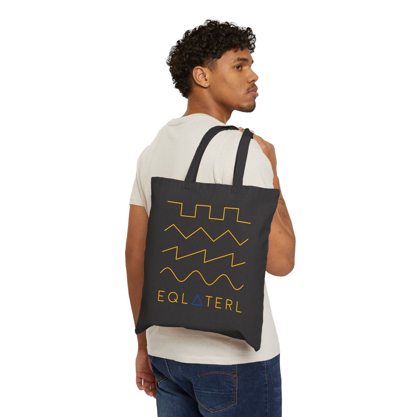 EQLaterl Waveforms Cotton Canvas Tote Bag